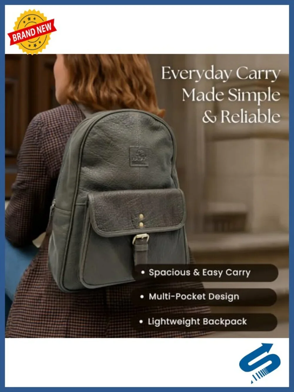 Large Canvas Travel Backpack with Faux Leather Accents - Tote Satchel
